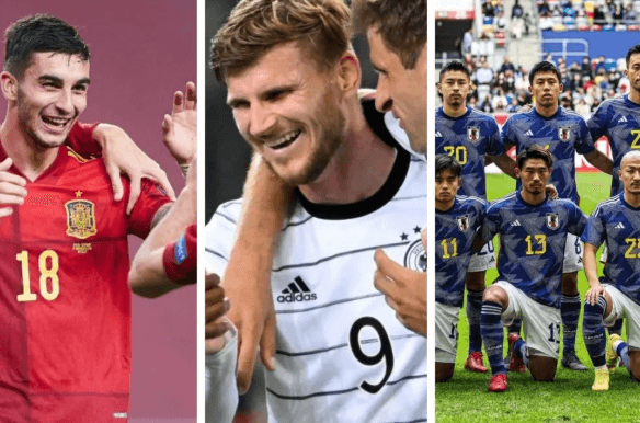 卡塔尔世界杯E组德国队西班牙出线的机会大？日本队惨遭淘汰？